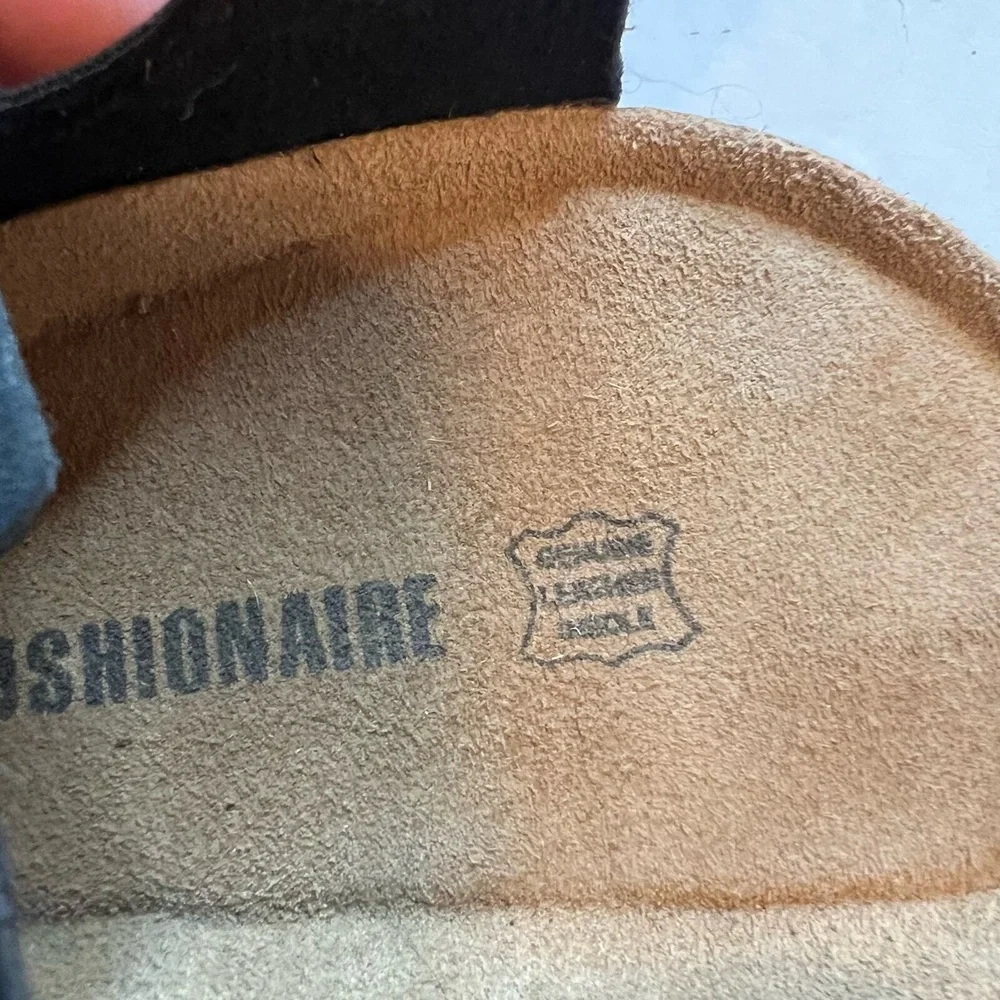 Kids Sandal Leather Double Strap Buckle Slide Cushion Aire Brown Size‎ 11